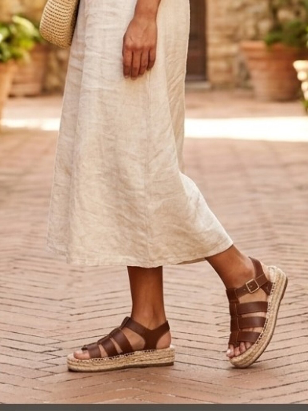 Haute Hippie Brown Gladiator   Espadrille Platform Sandals